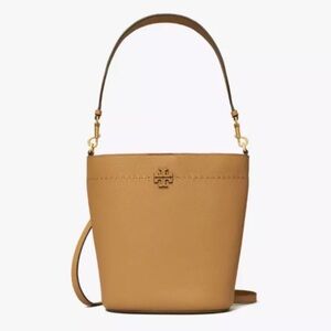 Tory Burch Tan Leather Bucket Bag